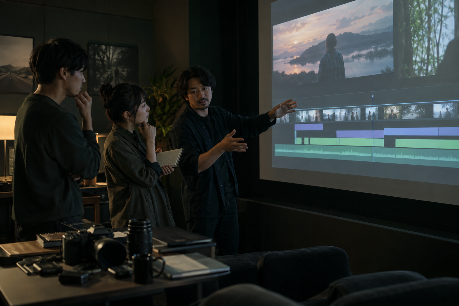 投影された映像を前にフィードバックするLIVEのビジュアルサンプル