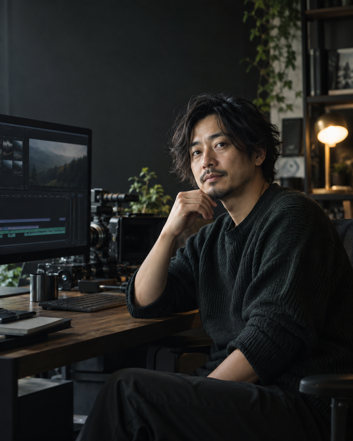 編集環境にいるメンターのプロフィール写真のビジュアルサンプル